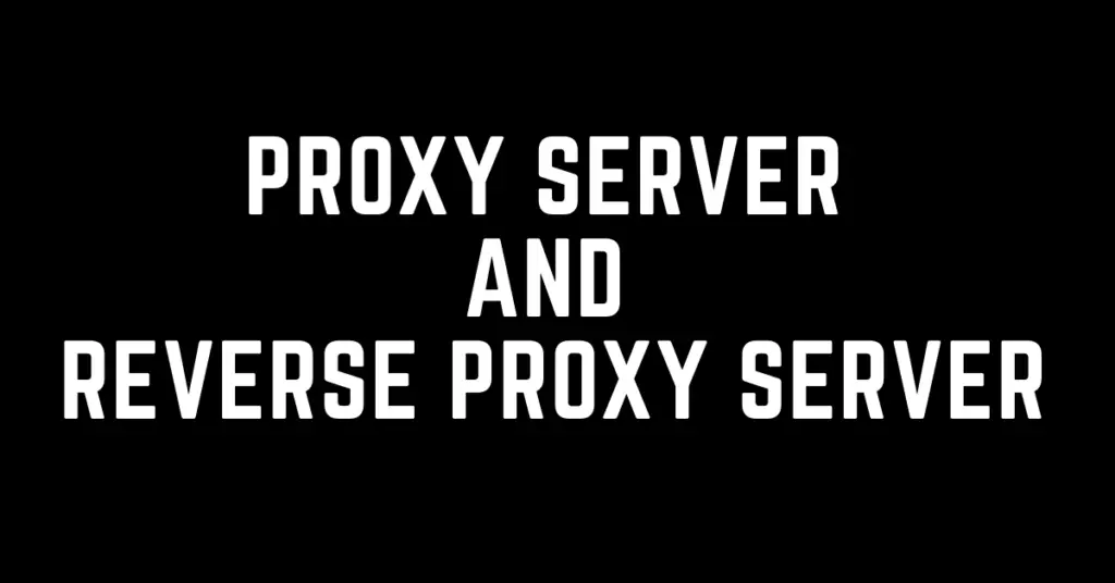proxy server and reverse proxy server